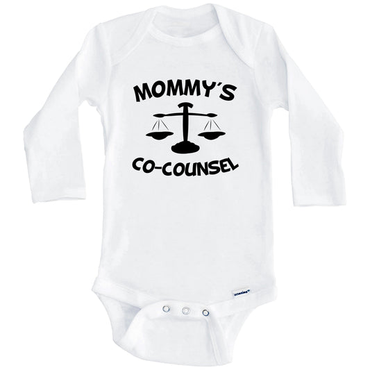 Mommy's Co-Counsel Funny Lawyer Baby Onesie (Long Sleeves)