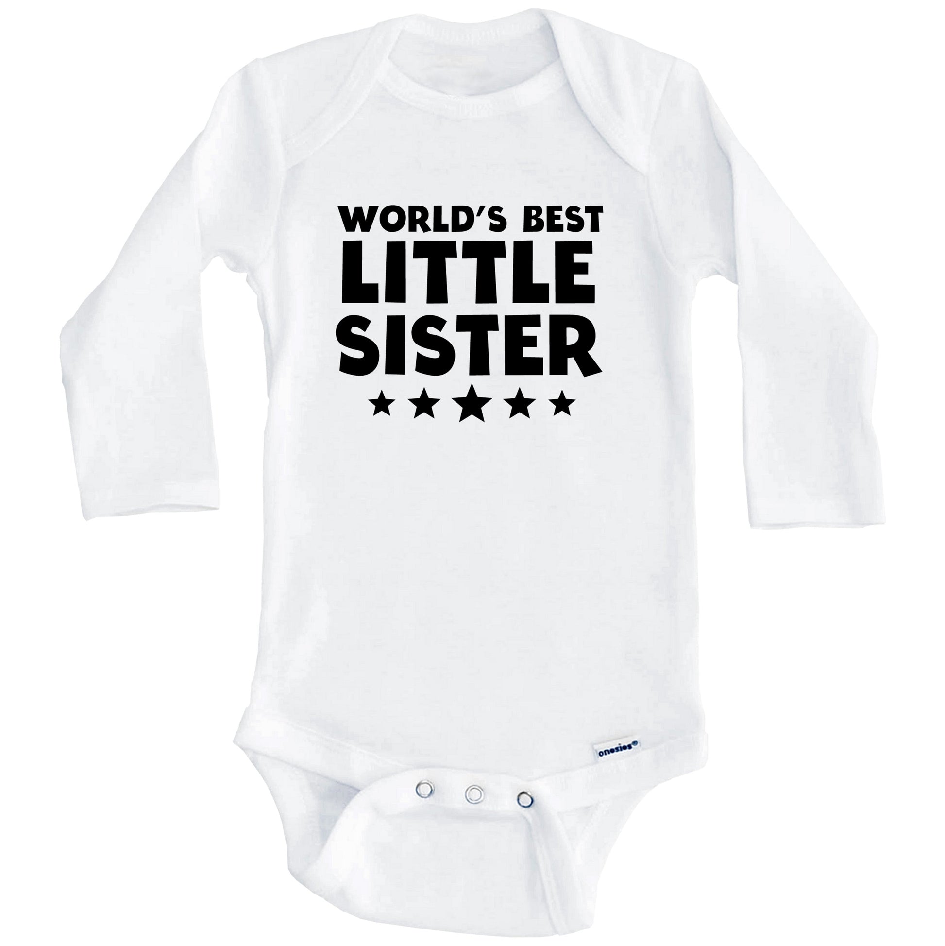 World's Best Little Sister Cute Baby Onesie (Long Sleeves)