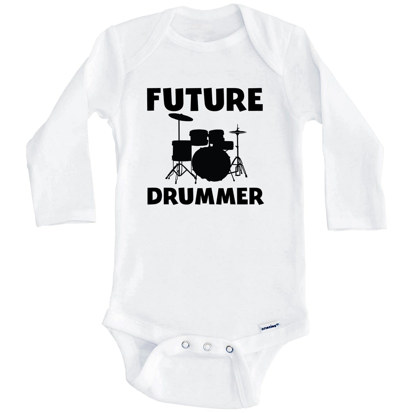 Future Drummer Baby Onesie (Long Sleeves)