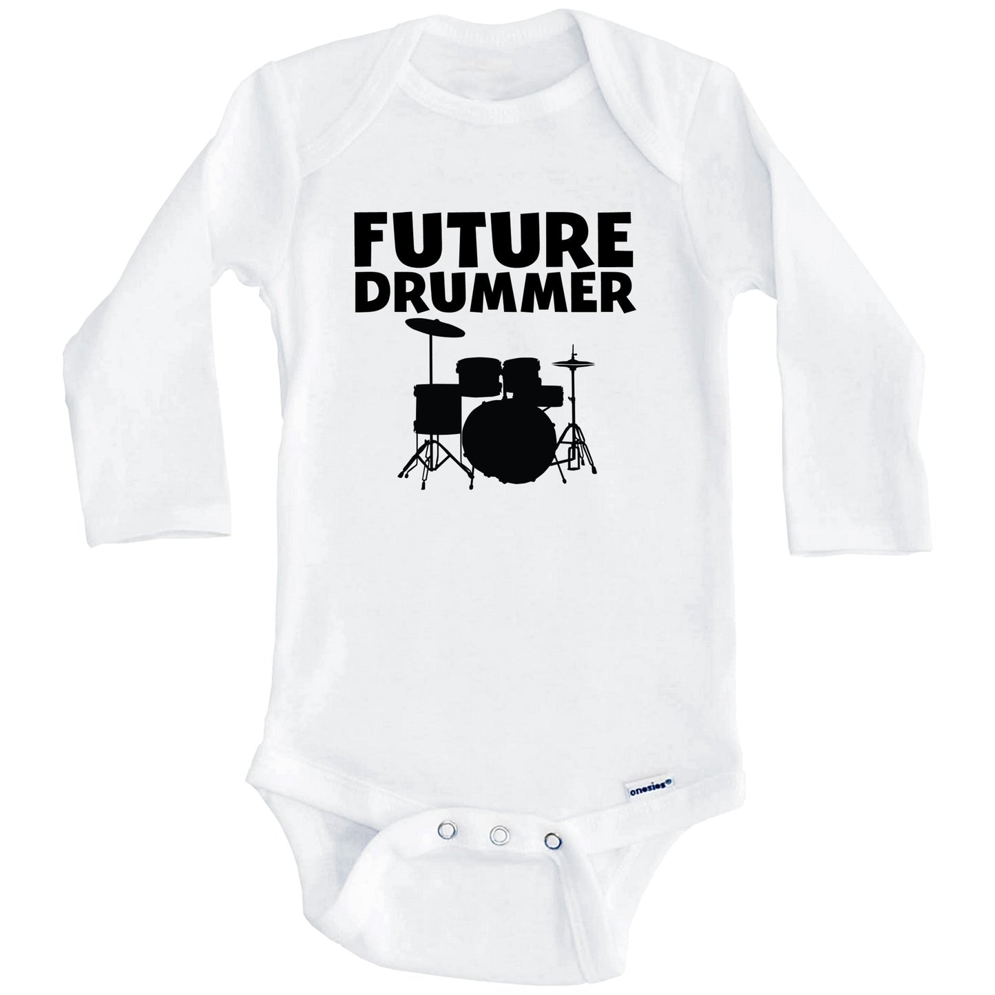 Future Drummer Baby Onesie (Long Sleeves)