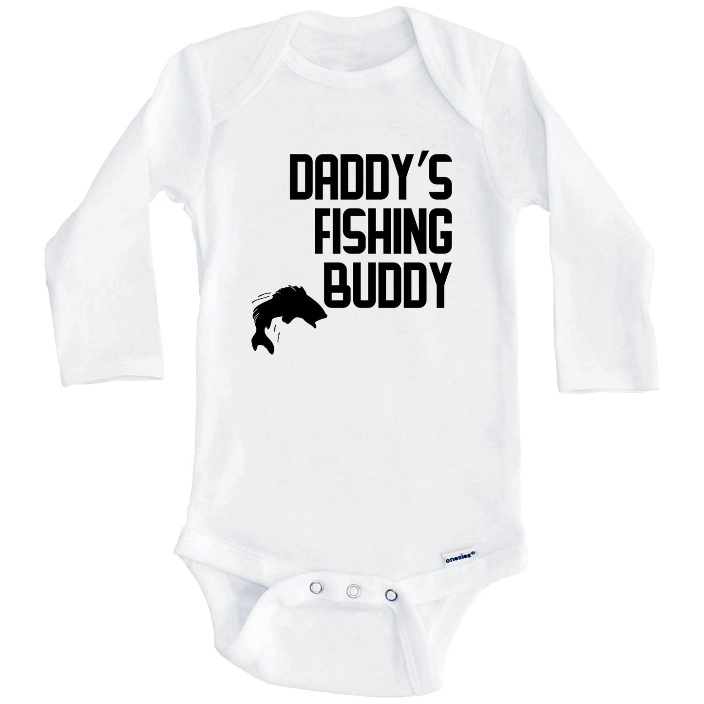 Daddy's Fishing Buddy Baby Onesie (Long Sleeves)