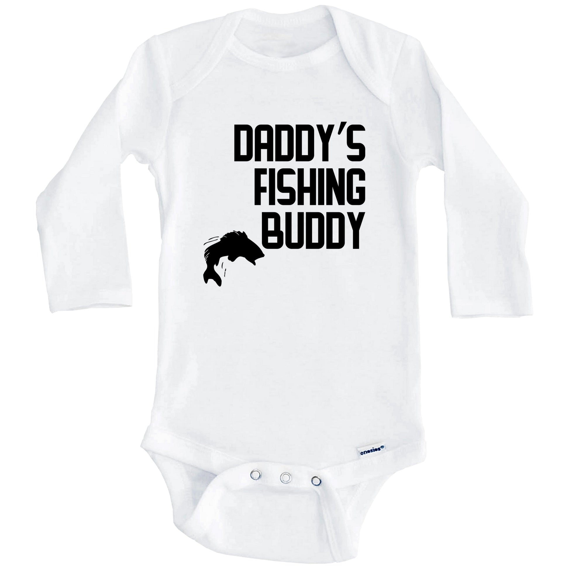 Daddy's Fishing Buddy Baby Onesie (Long Sleeves)