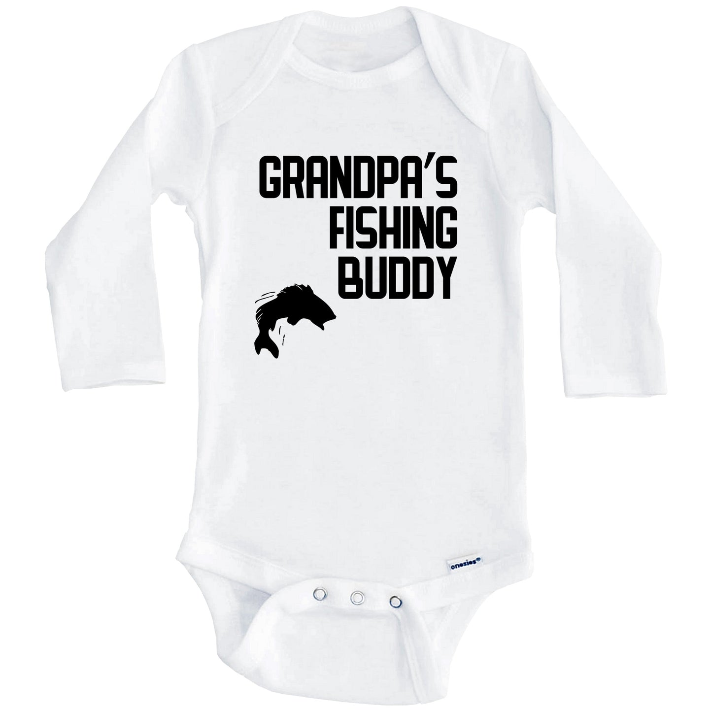 Grandpa's Fishing Buddy Baby Onesie (Long Sleeves)