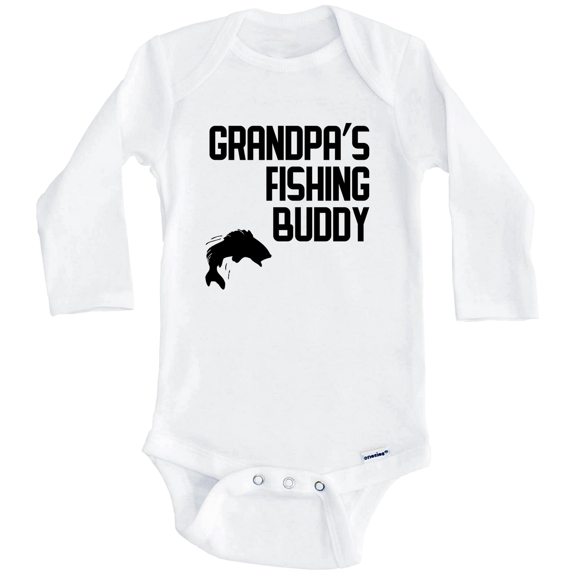 Grandpa's Fishing Buddy Baby Onesie (Long Sleeves) – Really Awesome Shirts
