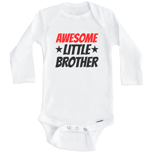 Awesome Little Brother Baby Onesie (Long Sleeves)