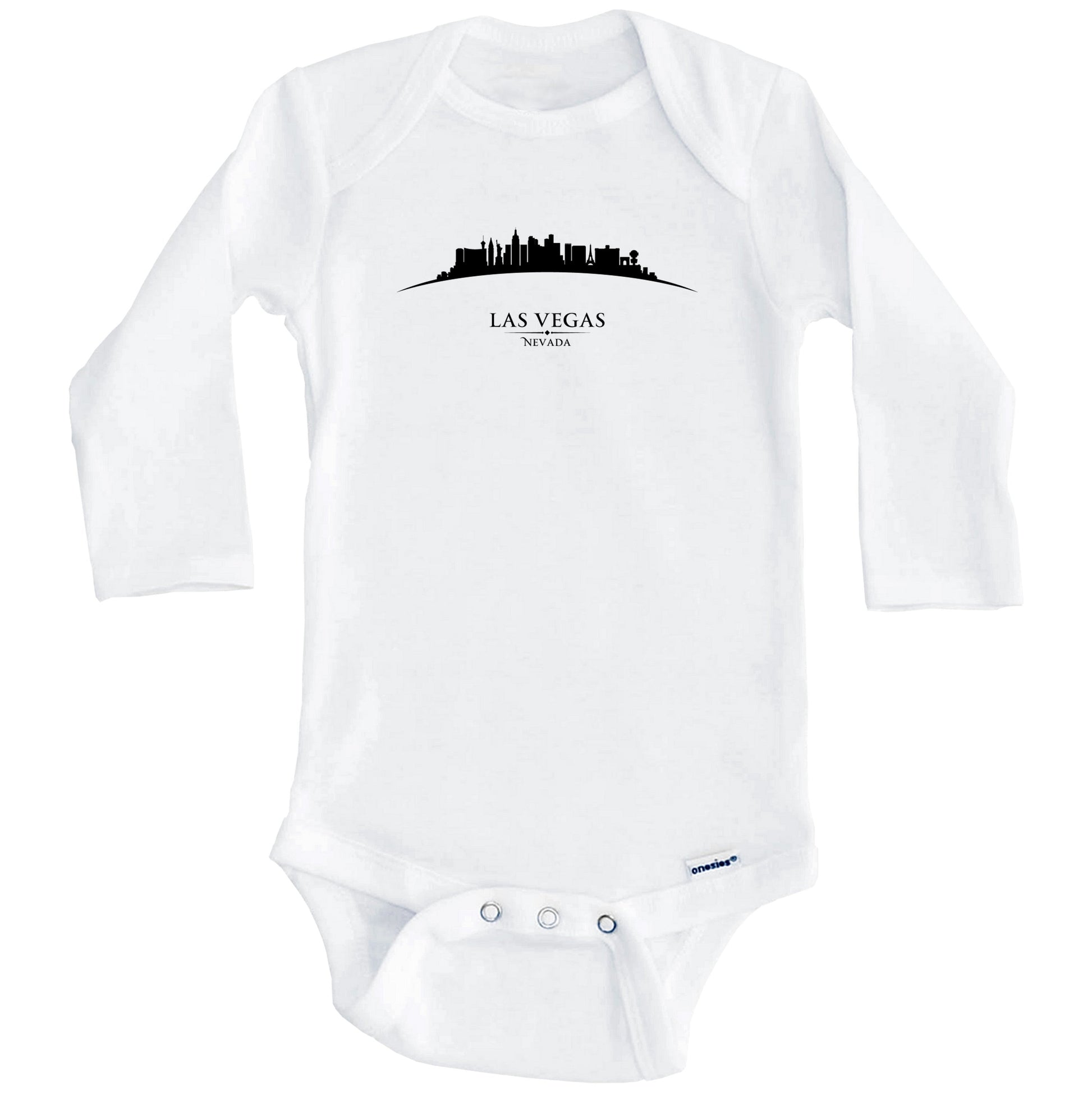 Las Vegas Nevada Cityscape Downtown Skyline Baby Onesie (Long Sleeves)