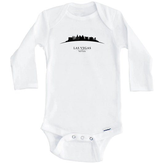 Las Vegas Nevada Cityscape Downtown Skyline Baby Onesie (Long Sleeves)