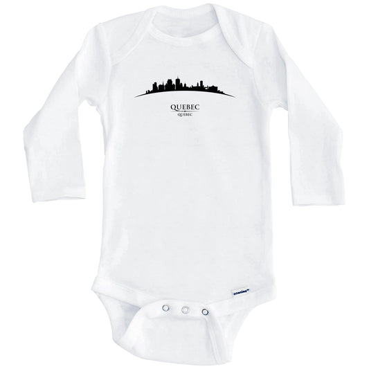 Quebec City Cityscape Downtown Skyline Baby Onesie (Long Sleeves)