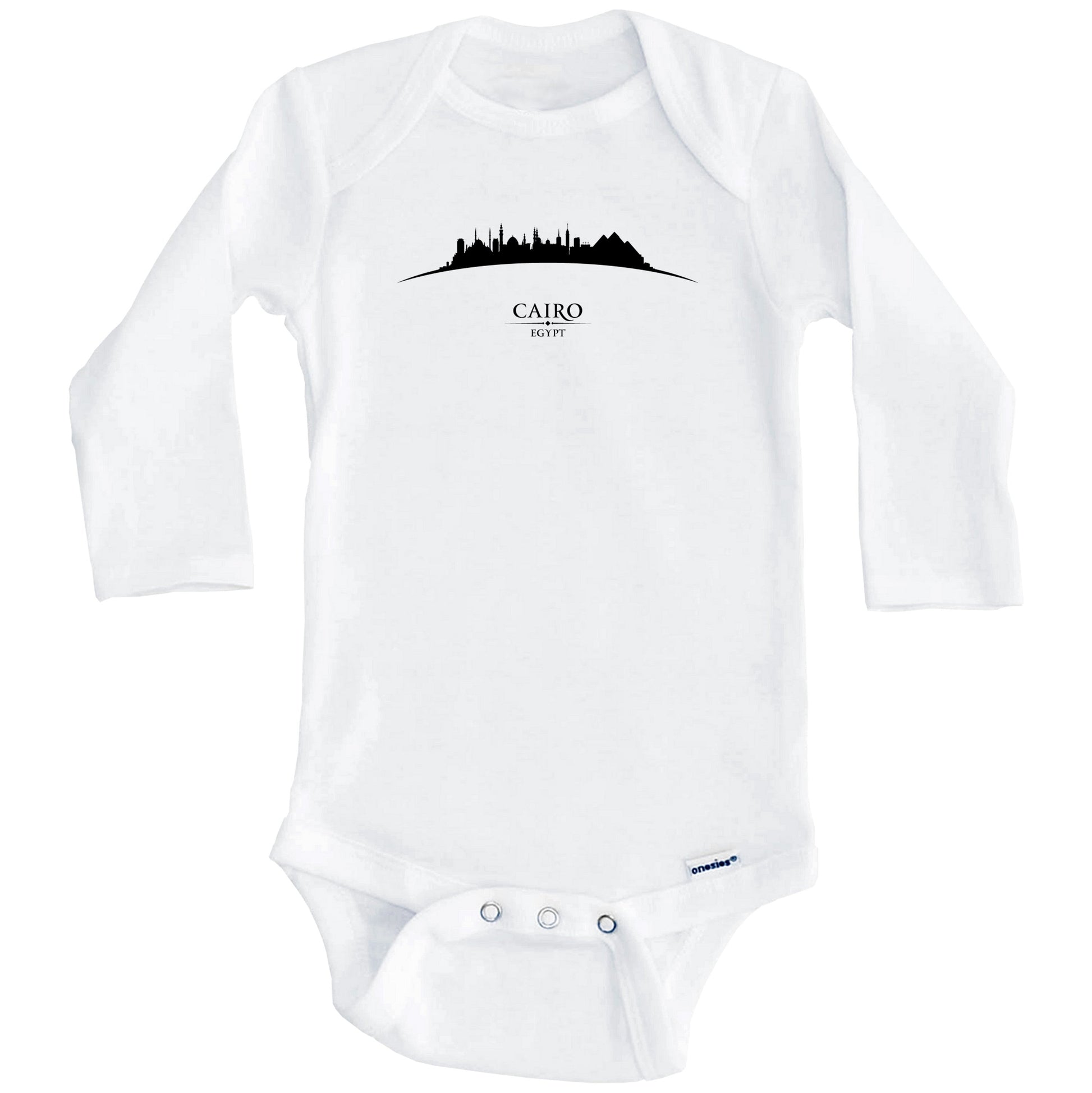Cairo Egypt Cityscape Downtown Skyline Baby Onesie (Long Sleeves)
