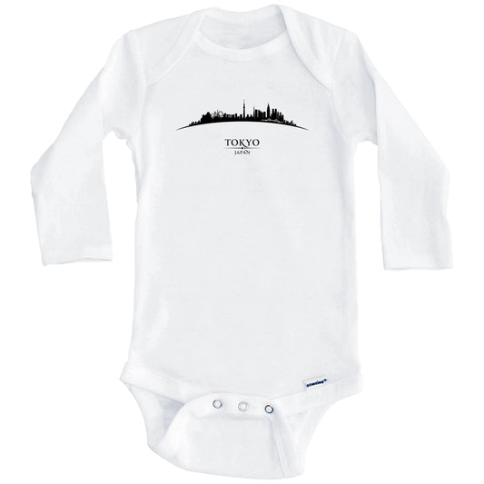 Tokyo Japan Cityscape Downtown Skyline Baby Onesie (Long Sleeves)