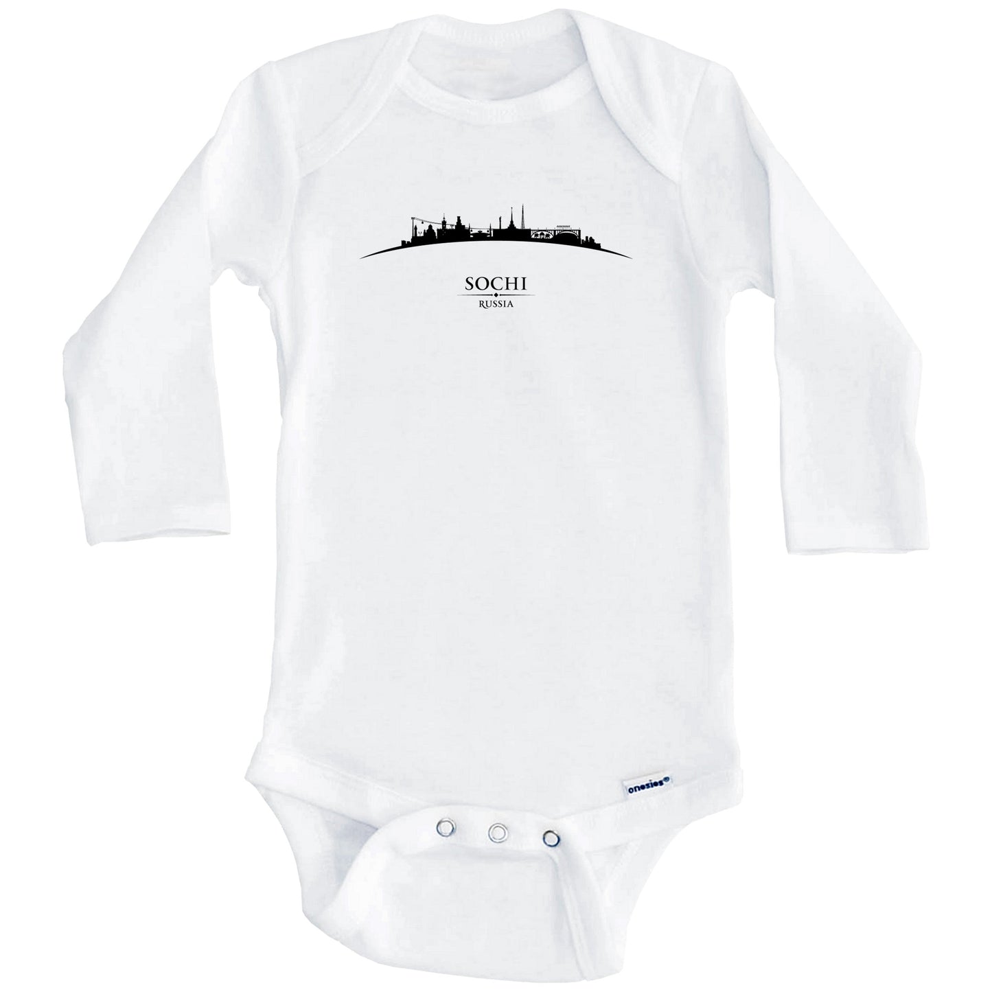 Sochi Russia Cityscape Downtown Skyline Baby Onesie (Long Sleeves)