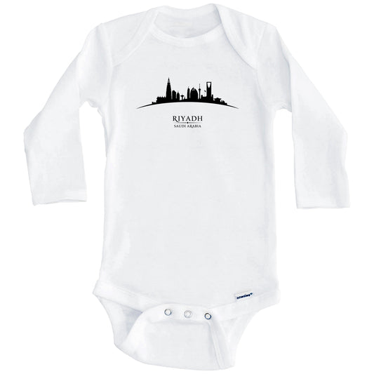 Riyadh Saudi Arabia Cityscape Downtown Skyline Baby Onesie (Long Sleeves)