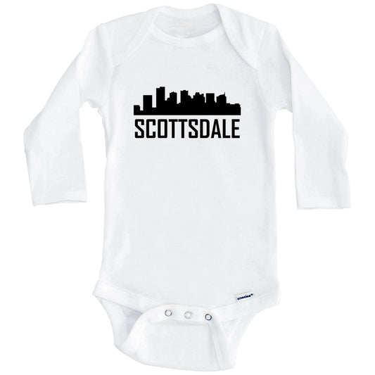 Scottsdale Arizona Skyline Silhouette Baby Onesie (Long Sleeves)