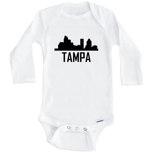 Tampa Florida Skyline Silhouette Baby Onesie (Long Sleeves)