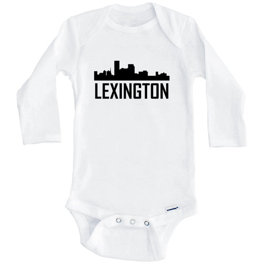 Lexington Kentucky Skyline Silhouette Baby Onesie (Long Sleeves)