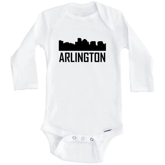 Arlington Virginia Skyline Silhouette Baby Onesie (Long Sleeves)