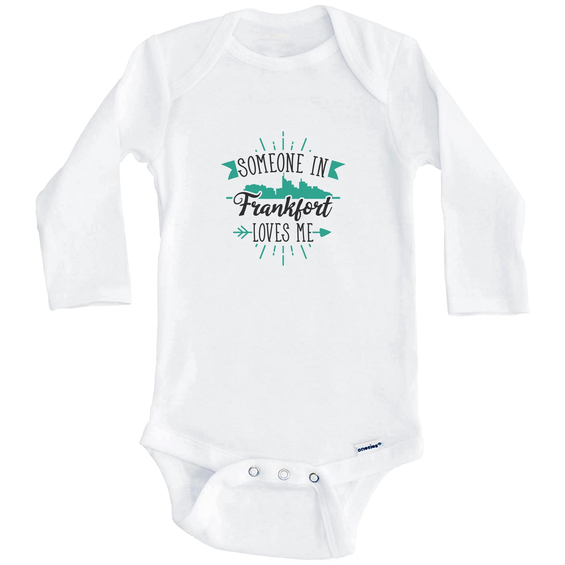 Someone In Frankfort Loves Me Frankfort KY Skyline Baby Onesie (Long Sleeves)