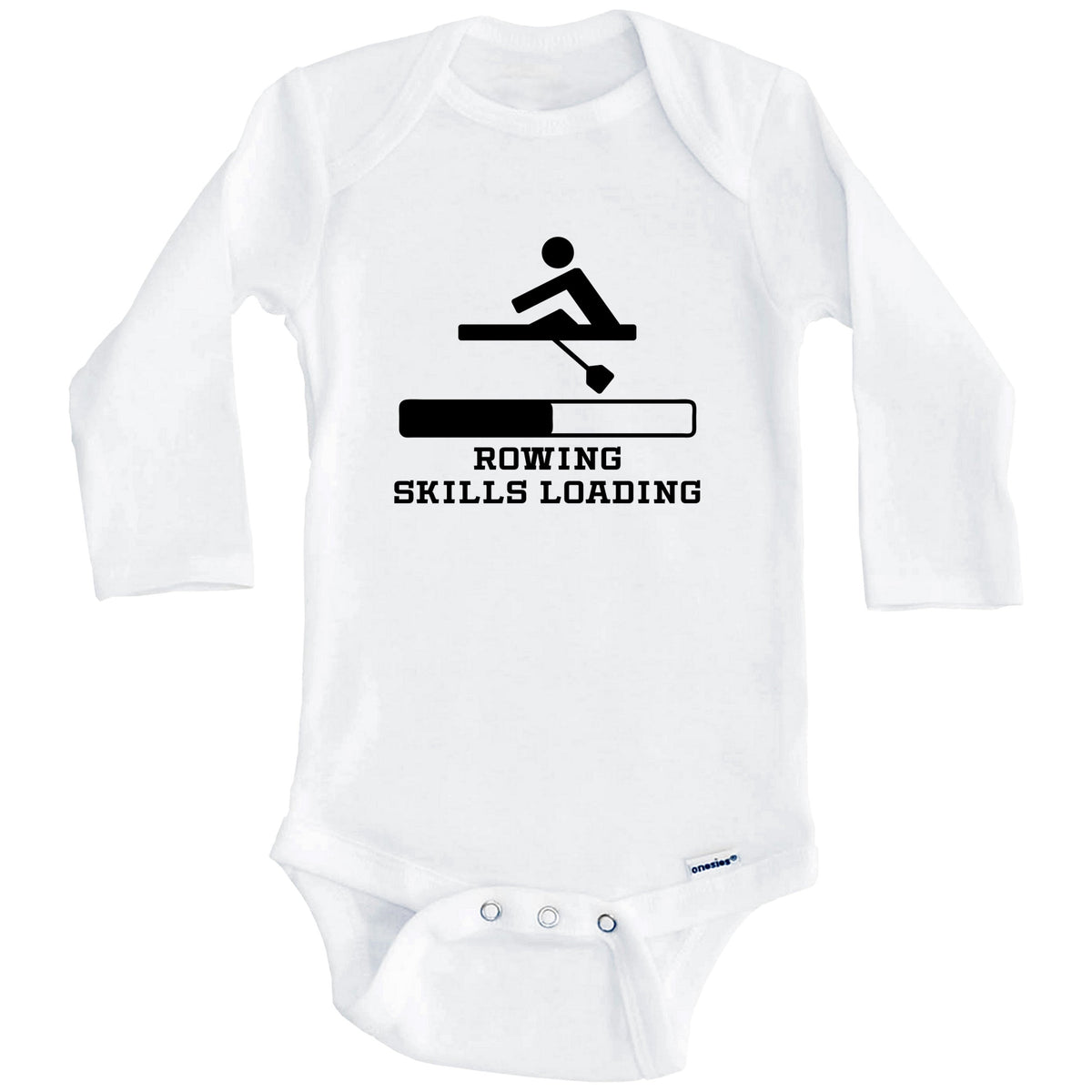 Rowing Skills Loading Funny Crew Humor Baby Onesie (Long Sleeves)
