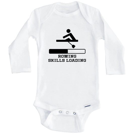 Rowing Skills Loading Funny Crew Humor Baby Onesie (Long Sleeves)
