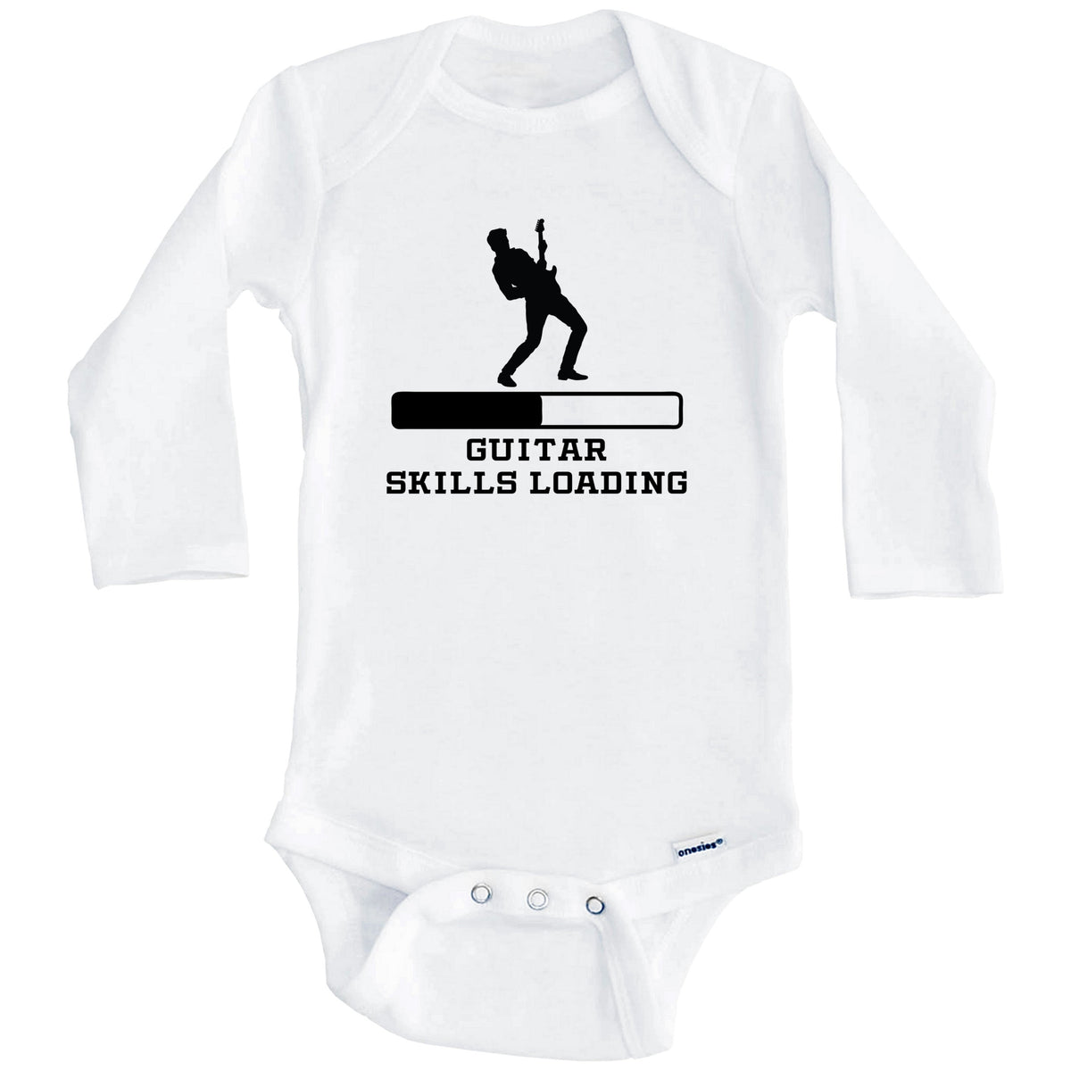 Guitar Skills Loading Funny Musician Humor Baby Onesie (Long Sleeves)