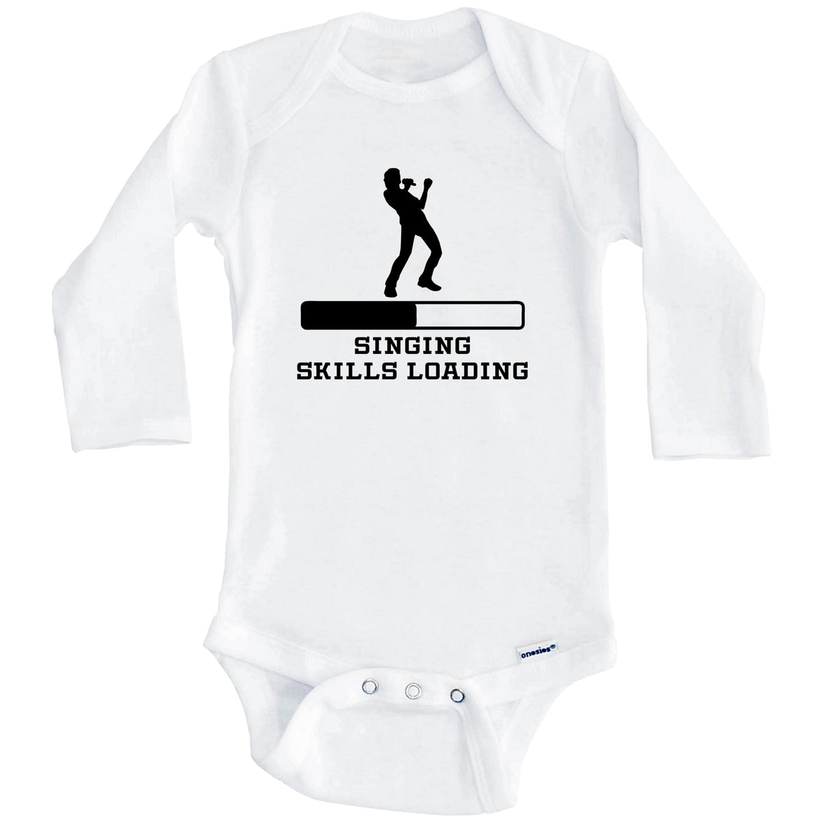 Singing Skills Loading Funny Singer Humor Baby Onesie (Long Sleeves)