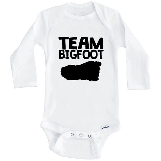 Team Bigfoot Funny Sasquatch Baby Onesie (Long Sleeves)