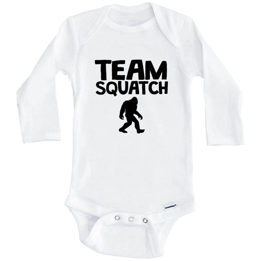 Team Squatch Funny Bigfoot Sasquatch Baby Onesie (Long Sleeves)