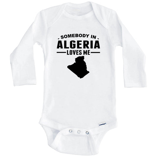 Somebody In Algeria Loves Me Baby Onesie (Long Sleeves)