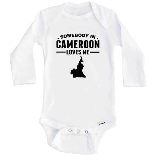 Somebody In Cameroon Loves Me Baby Onesie (Long Sleeves)