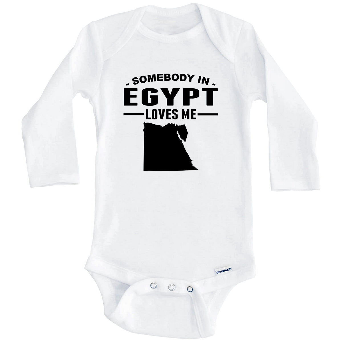 Somebody In Egypt Loves Me Baby Onesie (Long Sleeves)