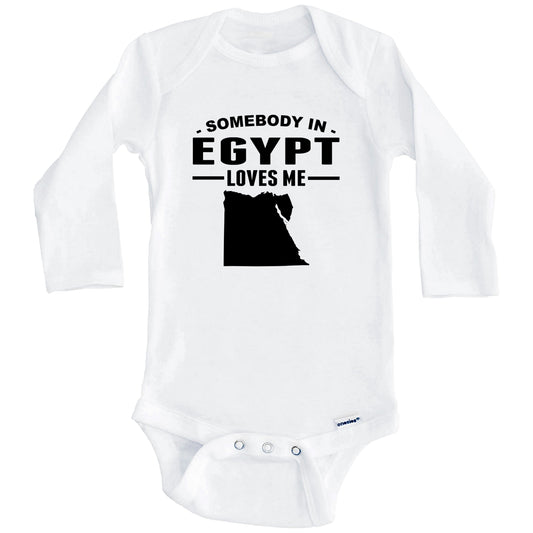 Somebody In Egypt Loves Me Baby Onesie (Long Sleeves)