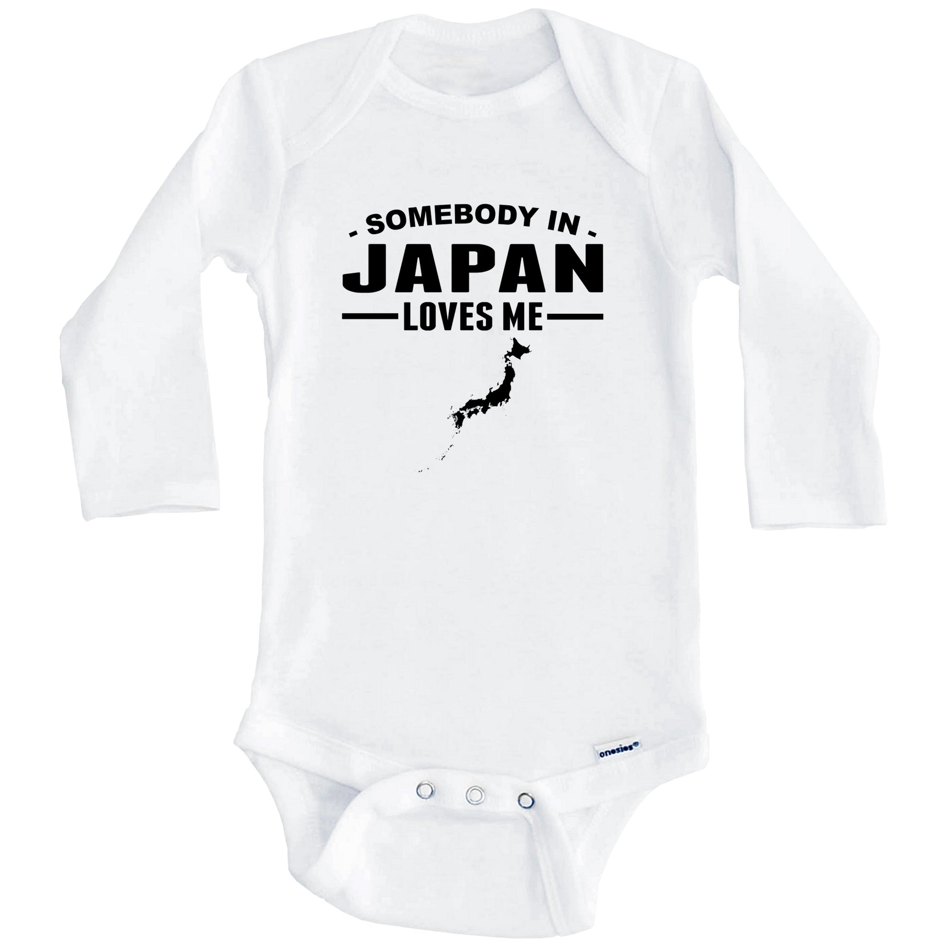 Somebody In Japan Loves Me Baby Onesie (Long Sleeves)