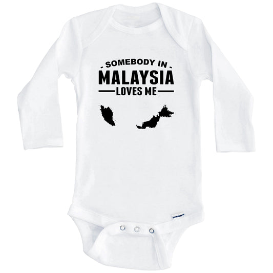 Somebody In Malaysia Loves Me Baby Onesie (Long Sleeves)