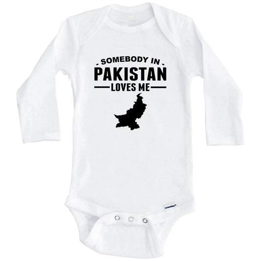 Somebody In Pakistan Loves Me Baby Onesie (Long Sleeves)