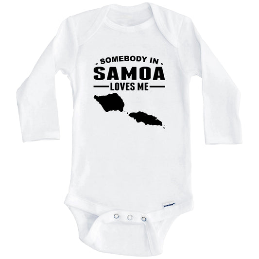 Somebody In Samoa Loves Me Baby Onesie (Long Sleeves)