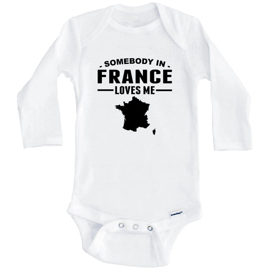 Somebody In France Loves Me Baby Onesie (Long Sleeves)