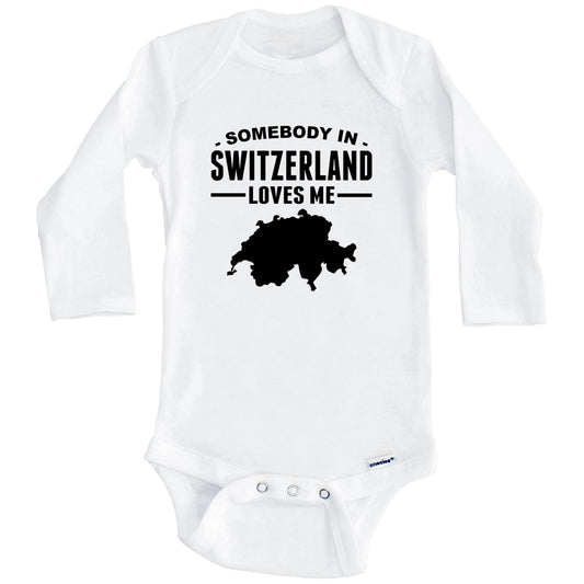 Somebody In Switzerland Loves Me Baby Onesie (Long Sleeves)