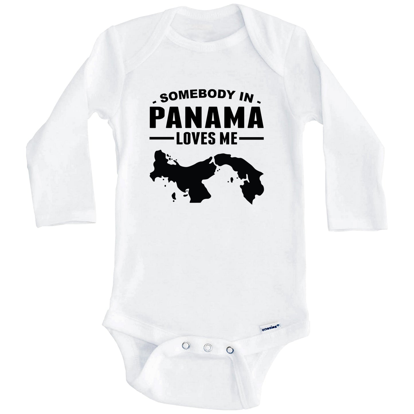 Somebody In Panama Loves Me Baby Onesie (Long Sleeves)