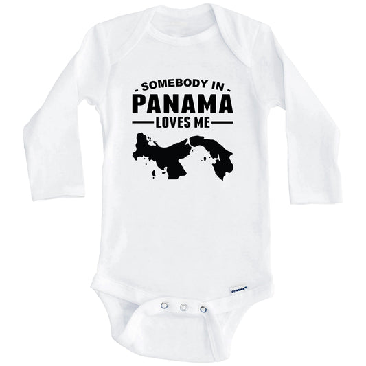 Somebody In Panama Loves Me Baby Onesie (Long Sleeves)