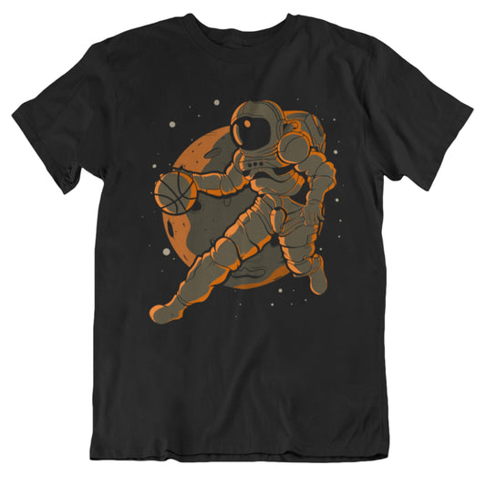 Basketball Astronaut Outer Space Spaceman T-Shirt