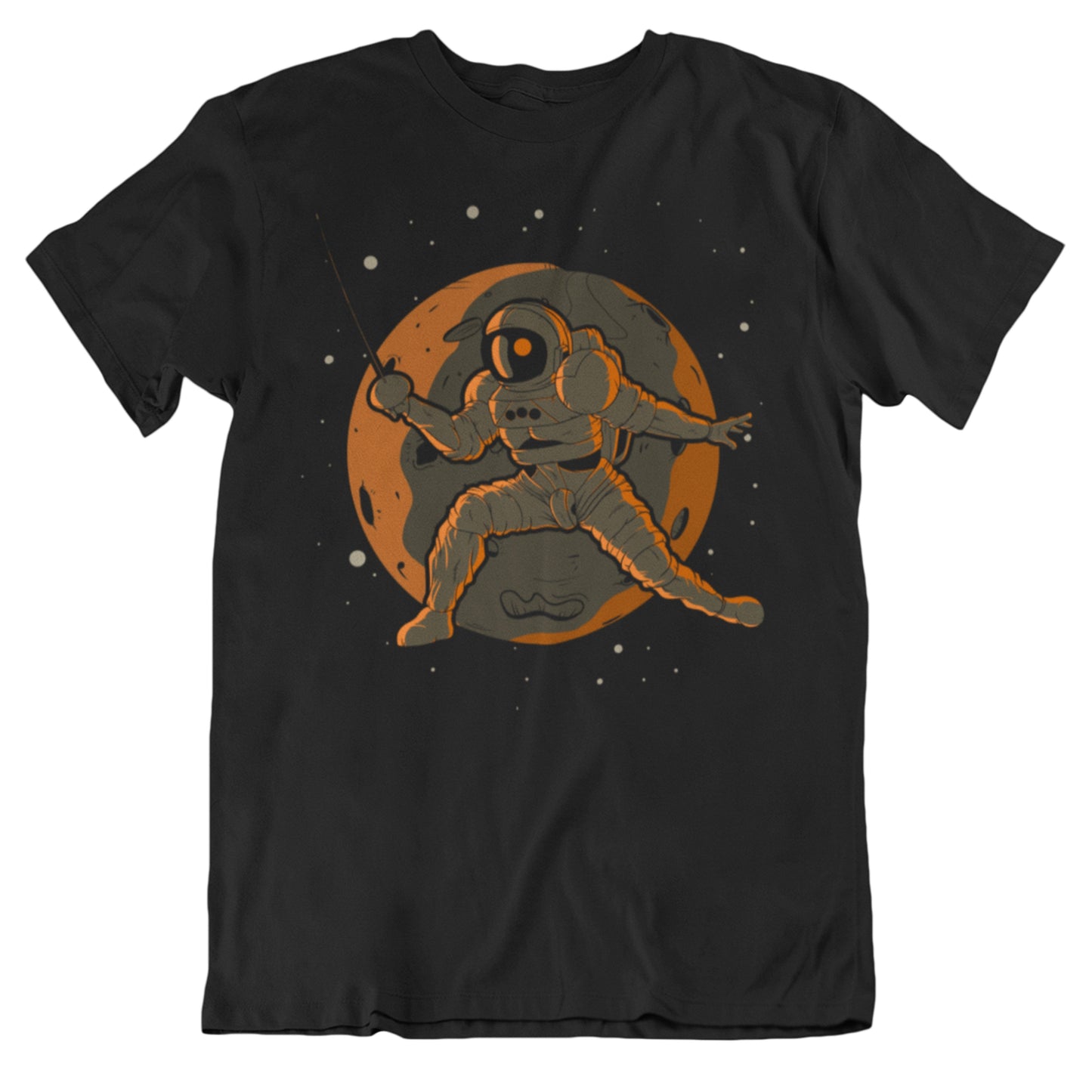 Fencing Astronaut Outer Space Spaceman T-Shirt