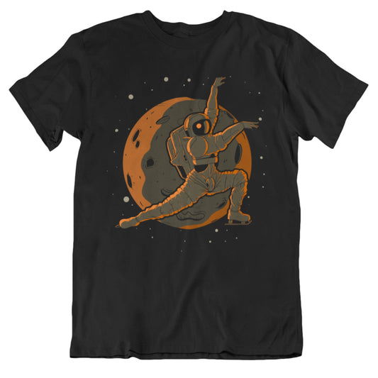 Figure Skating Astronaut Outer Space Spaceman T-Shirt