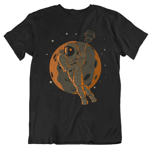 Lacrosse Astronaut Outer Space Spaceman T-Shirt