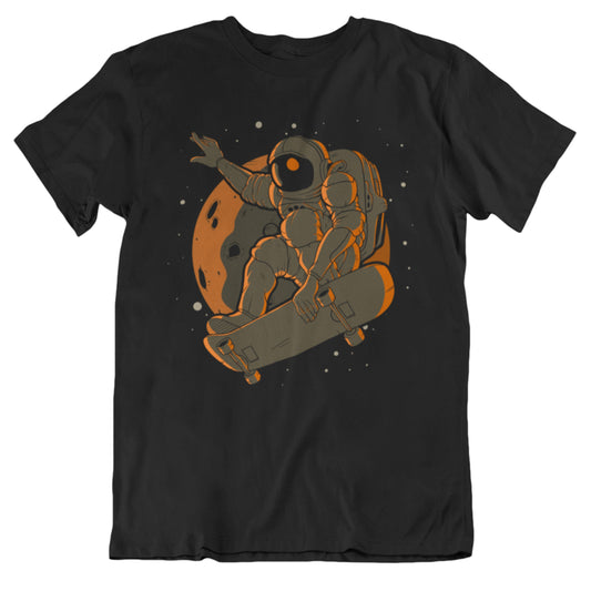 Skateboarding Astronaut Outer Space Spaceman T-Shirt