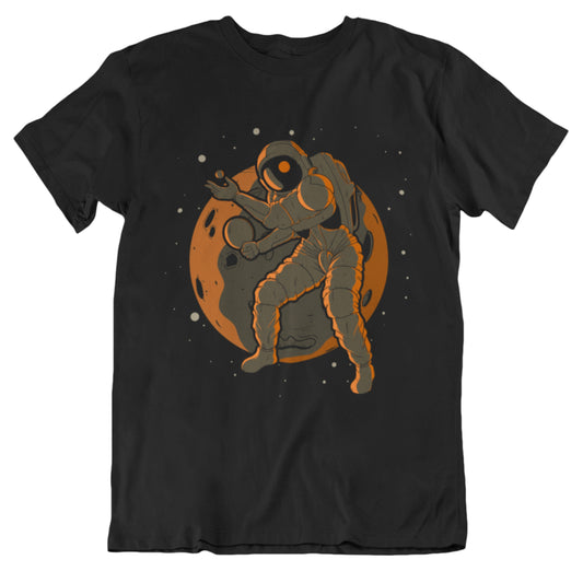 Table Tennis Astronaut Outer Space Spaceman T-Shirt
