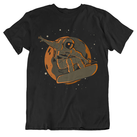 Wakeboarding Astronaut Outer Space Spaceman T-Shirt