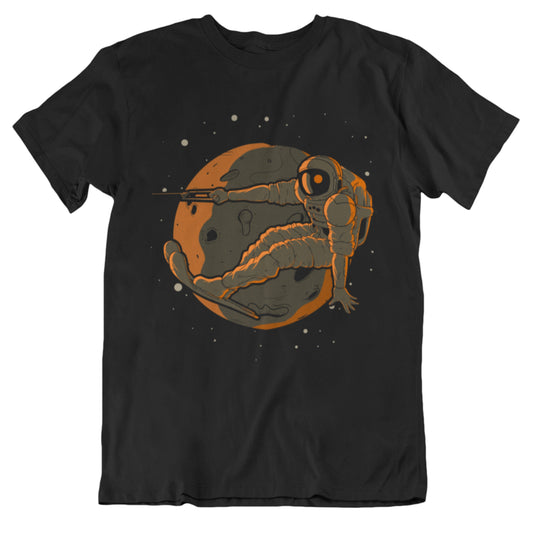Waterskiing Astronaut Outer Space Spaceman T-Shirt