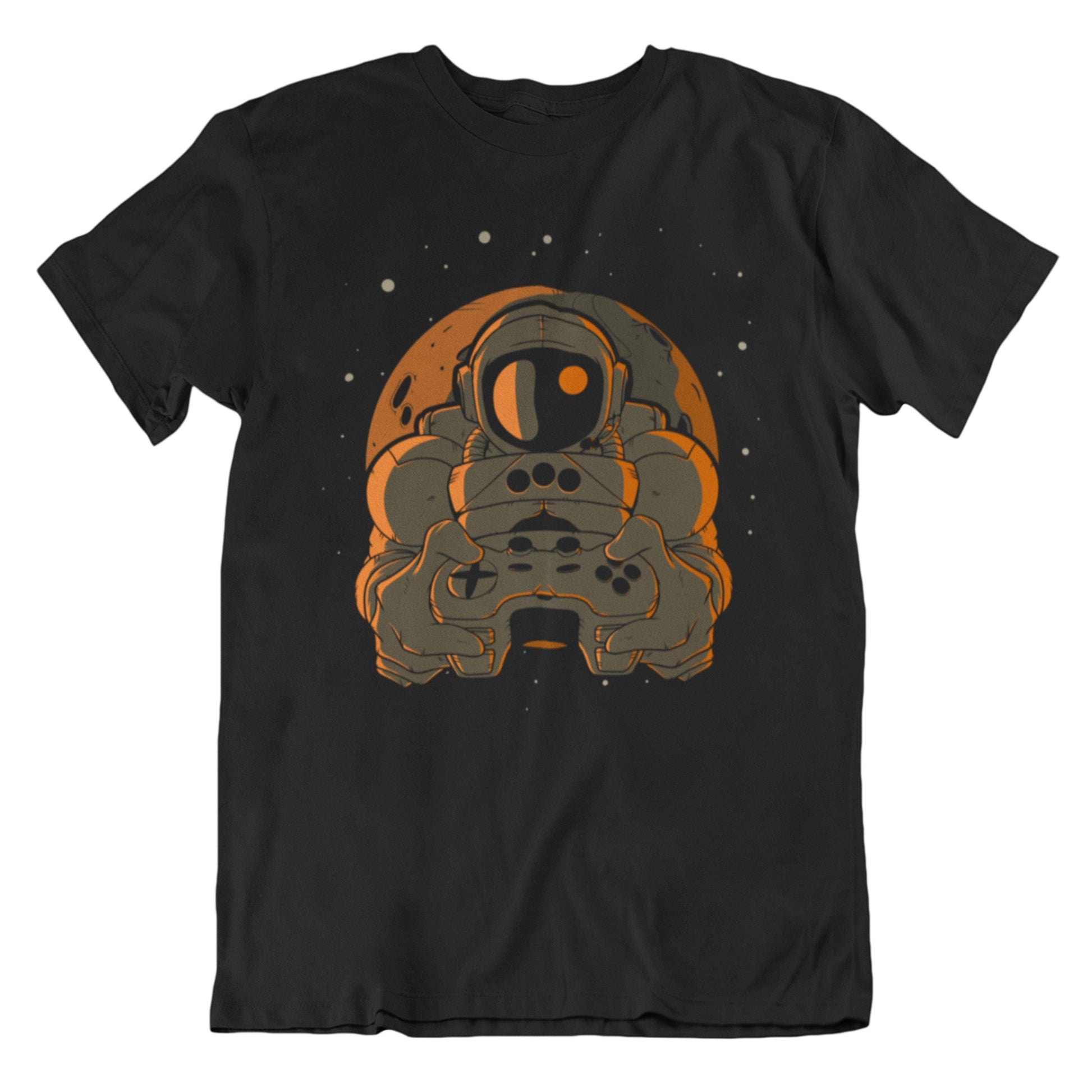 Gamer Astronaut Outer Space Spaceman Video Games T-Shirt - Men's Astronaut Shirt