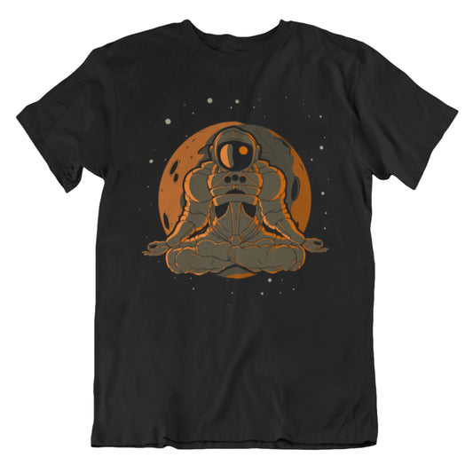 Yoga Pose Astronaut Outer Space Spaceman Yoga T-Shirt - Men's Astronaut Shirt