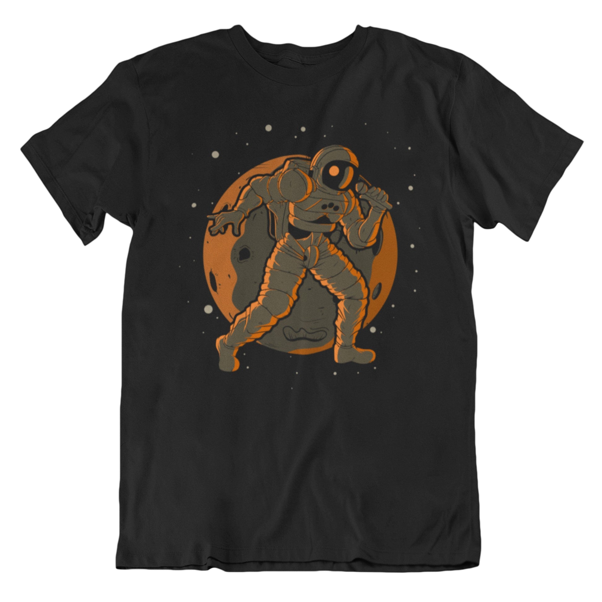Singer Astronaut Outer Space Spaceman Karaoke T-Shirt - Men's Astronaut Shirt